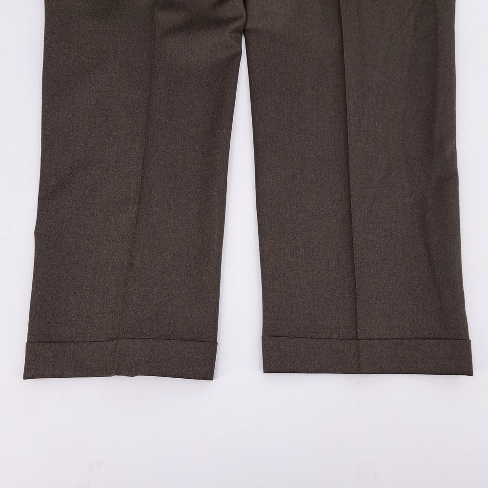 Jos A Bank Executive Collection Mens Pleated Dress Pants 36x30 Brown Wool Blend - Picture 9 of 11